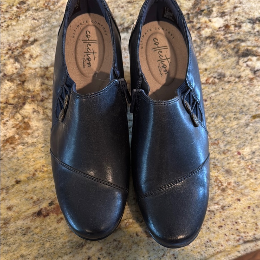 Clarks Emslie Warren Booties, black Leather, Women's 7W